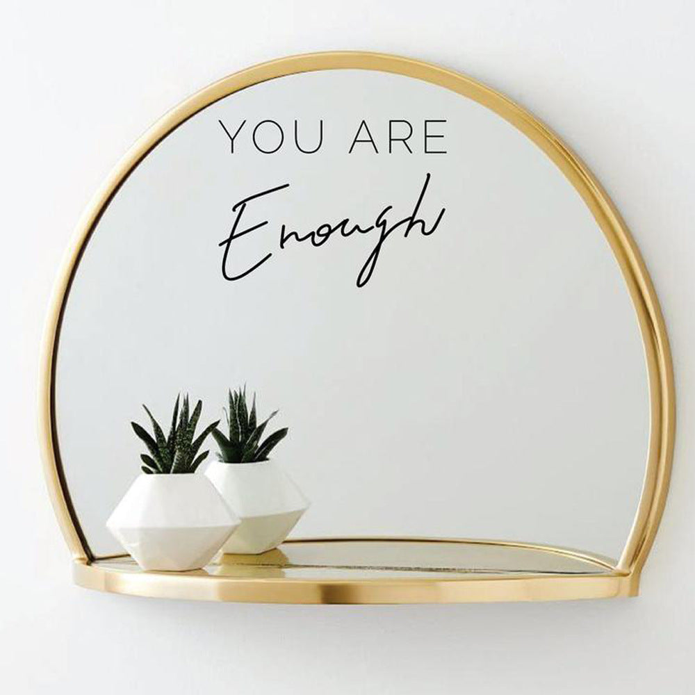 English You Are Enough Mirror Decorative Sticker Removable