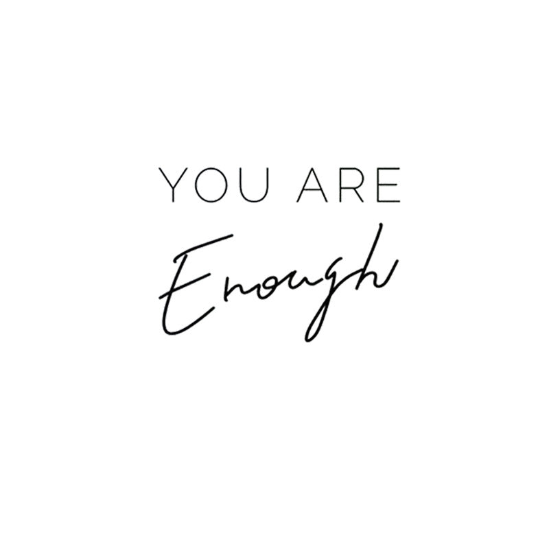 English You Are Enough Mirror Decorative Sticker Removable